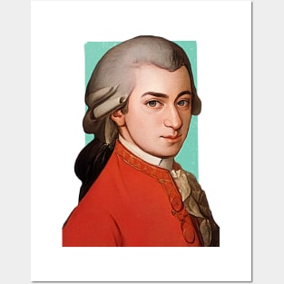 Austrian Composer Wolfgang Amadeus Mozart illustration Posters and Art